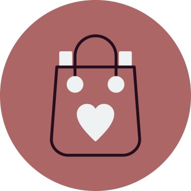 alışveriş çantası web simgesi, vektör çizim