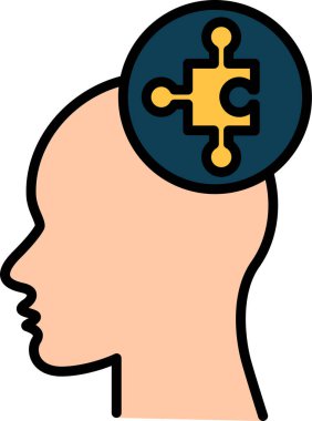 Zihinsel Bozukluk simgesi, vektör çizimi 