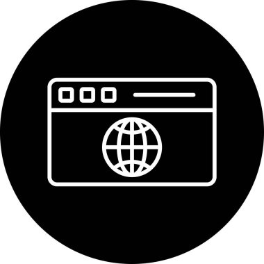 Web sitesi simgesi, vektör illüstrasyonu basit tasarım