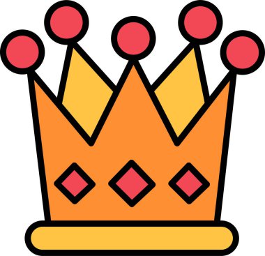 Taç. Web simgesi basit illüstrasyon 