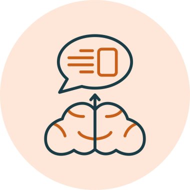 Basit Düşünme simgesinin vektör illüstrasyonu 