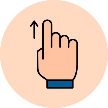 Basit Kaydırma simgesi vektör illüstrasyonu