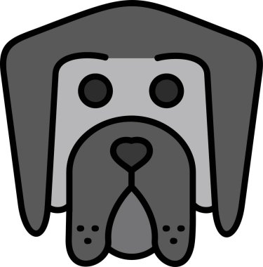 Newfoundland şirin köpek kafası ikonu 