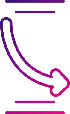 Basit ok simgesi vektör illüstrasyonu