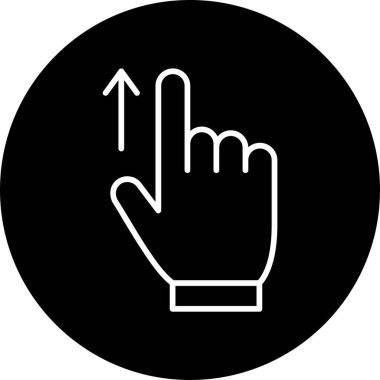 El simgesini kaydır. vektör illüstrasyonu