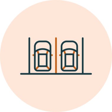 park kavramı simgesi vektör illüstrasyonu 