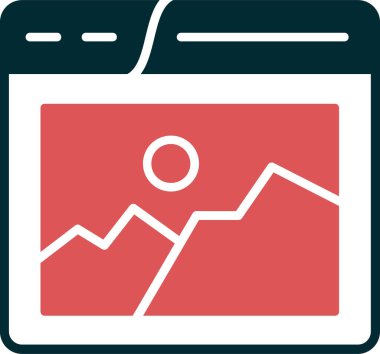 Galeri modern simgesinin vektör illüstrasyonu