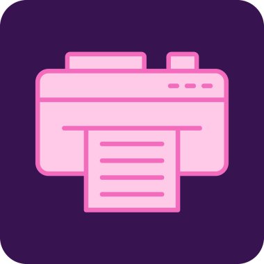 Yazıcı, web simgesi basit illüstrasyon