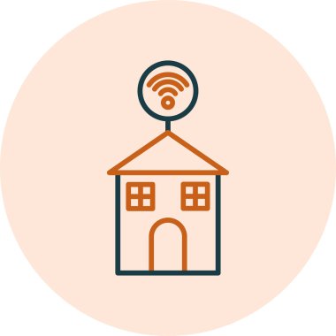Akıllı ev. Web simgesi basit illüstrasyon 