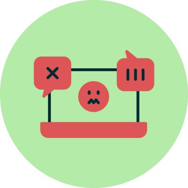 Siber zorbalık web simgesi vektör illüstrasyonu