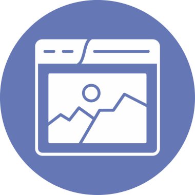 Galeri modern simgesinin vektör illüstrasyonu