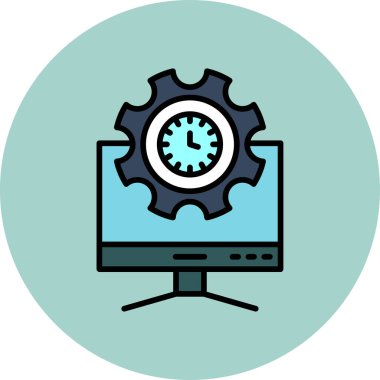 Basit Bilgisayar vektör illüstrasyonu