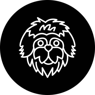 Bergamasco 'da. Web simgesi basit illüstrasyon