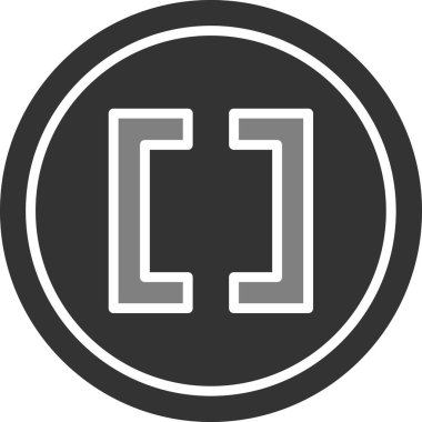 Parantez web simgesi vektör illüstrasyonu