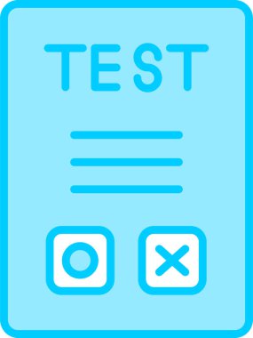 Belge simgesi, vektör illüstrasyonu basit tasarımı test et
