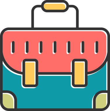 Çanta. Web simgesi basit illüstrasyon