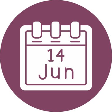 Haziran takvim simgesi. vektör illüstrasyonu