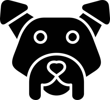 American Staffordshire köpek simgesi, vektör illüstrasyonu 