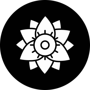 güzel çiçek vektör simgesi 