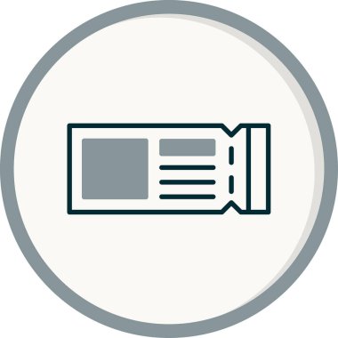 Bir bilet simgesinin vektör illüstrasyonu 