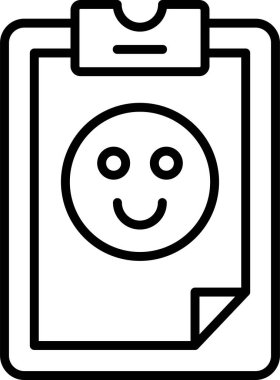 Gülümseme simgesi vektör illüstrasyonu 