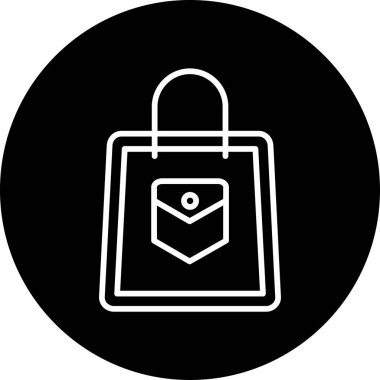 Düz biçimli basit web çanta simgesi