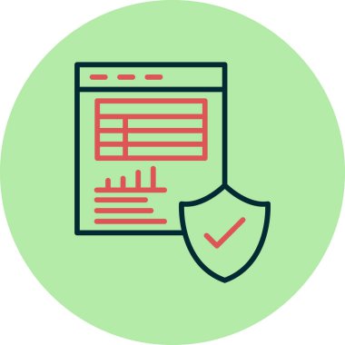 Güvenilir. Web simgesi basit illüstrasyon