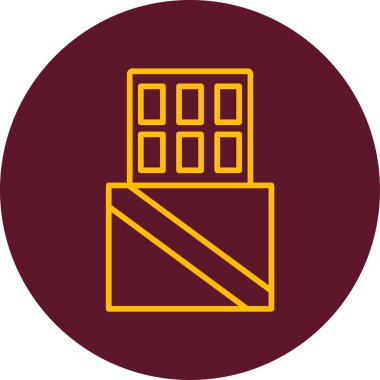 Çikolata çubuğu web simgesi, vektör illüstrasyonu