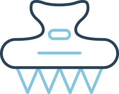 Saç tokası. Web simgesi basit illüstrasyon  