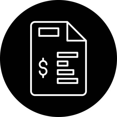 belge mali Rapor vektör simgesi  