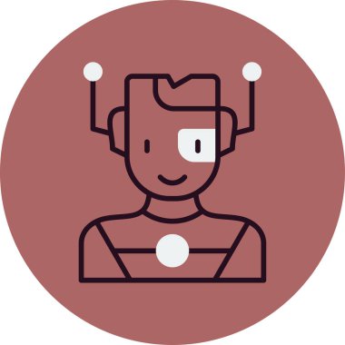 Süper kahraman ağ simgesi, vektör illüstrasyonu