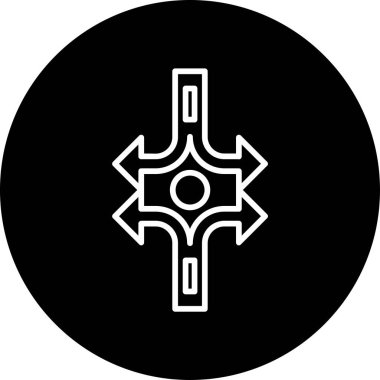 Basit ağ kesişiminin vektör illüstrasyonu