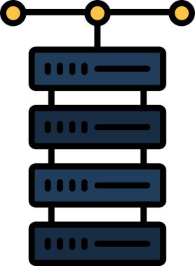 veritabanı simgesi, vektör illüstrasyonu basit tasarım