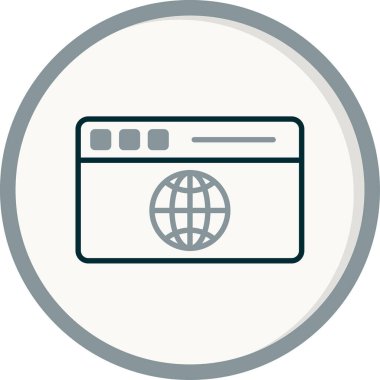Web sitesi simgesi, vektör illüstrasyonu basit tasarım