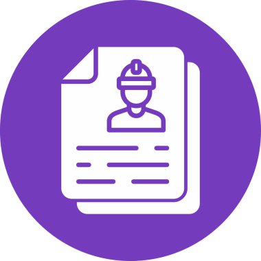 Minimalist bir dizaynda bir belge simgesinin vektör illüstrasyonu.