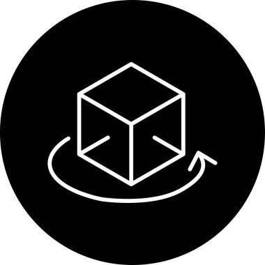 Döndürme. Web simgesi basit illüstrasyon