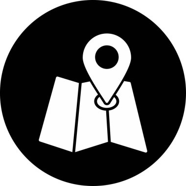 konum haritası gezinme simgesi ana hat biçiminde 