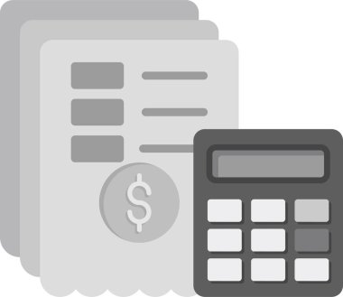 iş makbuzu simgesi, vektör illüstrasyonu