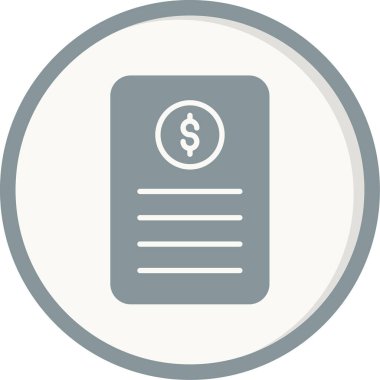 Bill simgesi, vektör illüstrasyonu basit tasarım