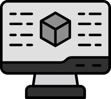 Dijital simge. Web tasarımı için özet çizim vektörü