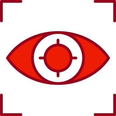 Göz takibi. Web simgesi basit illüstrasyon 