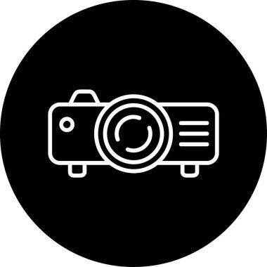 Projektör. Web simgesi basit illüstrasyon