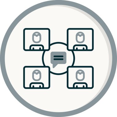 Sohbet mesajı vektör illüstrasyonu