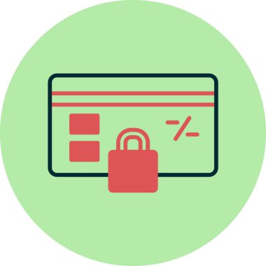 Engellenmiş kart simgesi vektör illüstrasyon tasarımı