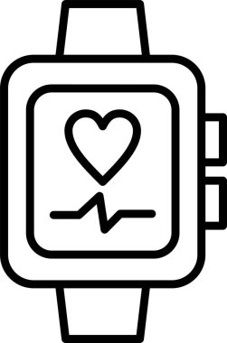 smartwatch simgesi, vektör illüstrasyonu basit tasarım