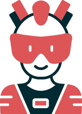 Süper kahraman ağ simgesi, vektör illüstrasyonu