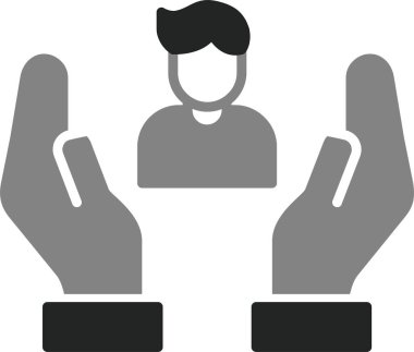 İnsani Yardım Simgesi Vektör İllüstrasyonu 