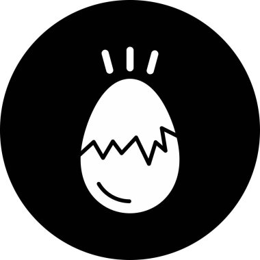 Yumurta. Web simgesi basit illüstrasyon