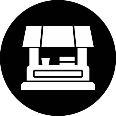 Gıda Stall Web simgesi vektör illüstrasyonu