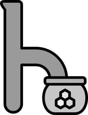 küçük harf h bal simgesi vektör illüstrasyonu